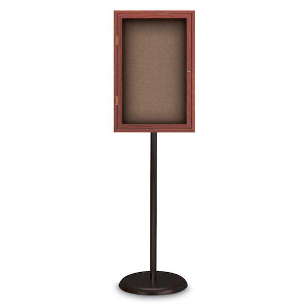Corkboard, Triple Door, Radius Frame, 72x36", Black/Medium Gray